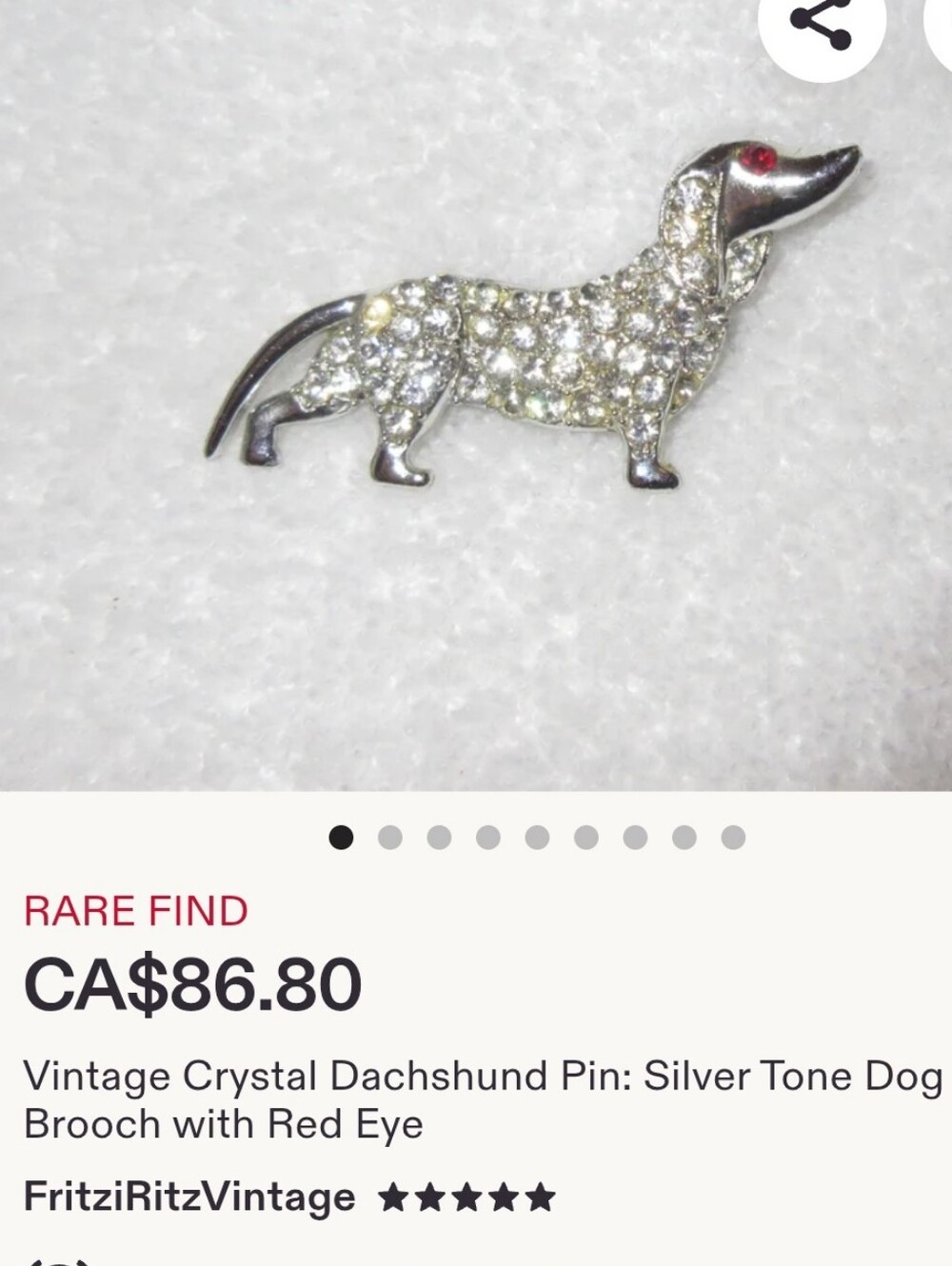 2/$22 Vintage Dachshund And Poodle Brooch Lot Of 4 - Picture 8 of 9